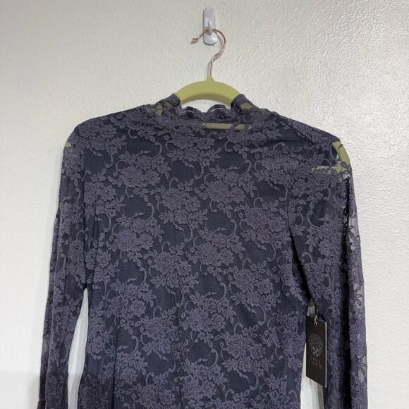 Vince Camuto Crew Navy Artistic Muse Blouse Sz PXS NWT - Picture 3 of 13